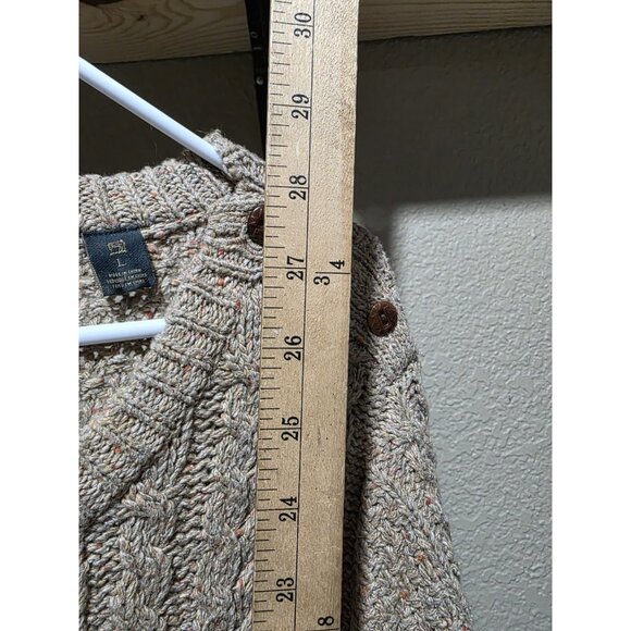 Scotch & Soda Tan Chunky Cableknit Fisherman Sweater Men's Large Pullover - Picture 6 of 7